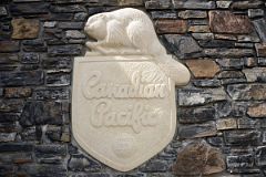 17A Canadian Pacific Spans The World With A Beaver Plaque Outside Banff Springs Hotel.jpg